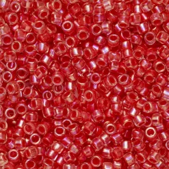 TOHO-perler 11/0 – 779 Salmon lined rainbow crystal