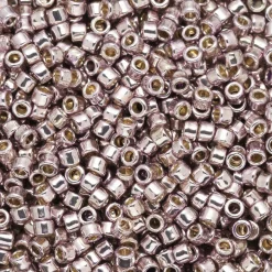 TOHO-perler 11/0 – lilla sølv metallic, PF554 PF galvanized lilac