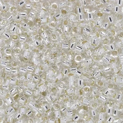 TOHO-perler 11/0 – sølv transparent, 21 Silverlined crystal