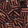 TOHO-perler bugle, avlange glassperler 6 mm kobber