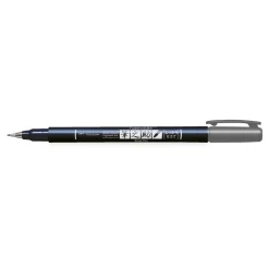 Tombow Brush Fudenosuke Hard Tip, penn med hard penselspiss og grått blekk