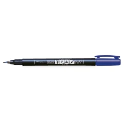 Tombow Brush Fudenosuke Hard Tip, penn med hard penselspiss og blått blekk