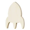 Trefigur romskip – høyde 15 cm, bredde 11 cm, tykkelse 1,7 cm