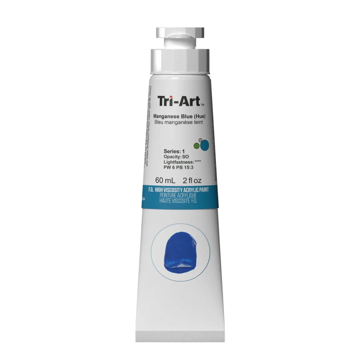Tri-Art High Viscosity akrylmaling 60 ml Manganese Blue Hue