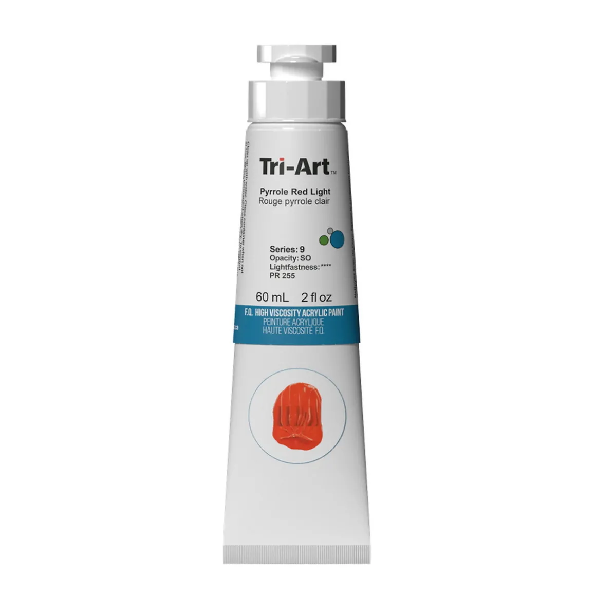 Tri-Art High Viscosity akrylmaling 60 ml Pyrrole Red Light