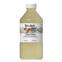 Tri-Art Liquid Glass Pouring Medium 1000 ml, fungerer også som resinlignende lakk for akrylmaling