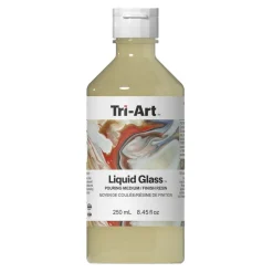 Tri-Art Liquid Glass Pouring Medium 250 ml, fungerer også som resinlignende lakk for akrylmaling