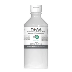 Tri-Art Medium UV Stabilizing Matte 250 ml, matt medium som beskytter akrylmaling mot UV-stråling