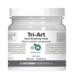 Tri-Art Modeling Paste Clear 250 ml, transparent modelleringspasta for tekstur på lerret