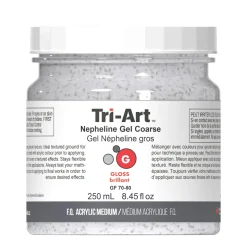 Tri-Art Nepheline Gel Coarse 250 ml, ru granulerende medium for akrylmaling