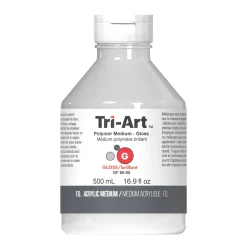 Tri-Art Polymer Medium Gloss 500 ml, blankt fortynningsmiddel for akrylmaling
