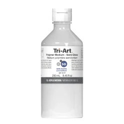 Tri-Art Polymer Medium Semi Gloss 250 ml, halvblankt fortynningsmiddel for akrylmaling