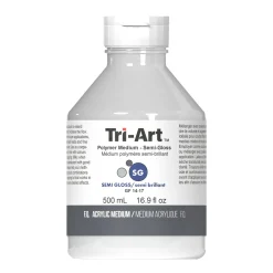 Tri-Art Polymer Medium Semi Gloss 500 ml, halvblankt fortynningsmiddel for akrylmaling