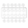 Trykknapp 7 mm Transp 12 stk