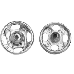 Trykknapp Sølv 9 mm 12 stk