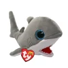 TY Beanie Boo Finnegan – en grå og veldig snill hai! H. 15,5 cm