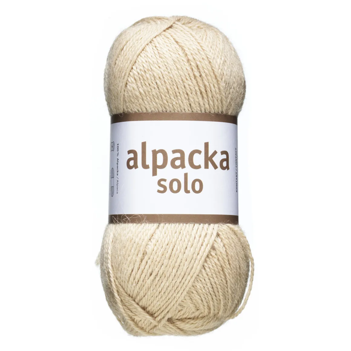 Ullgarn Järbo Alpacka Solo 50 g beige – 29102 Ginger beige