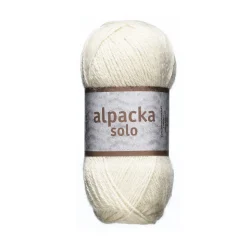 Ullgarn Järbo Alpacka Solo 50 g benhvit – 29101 Eggshell white