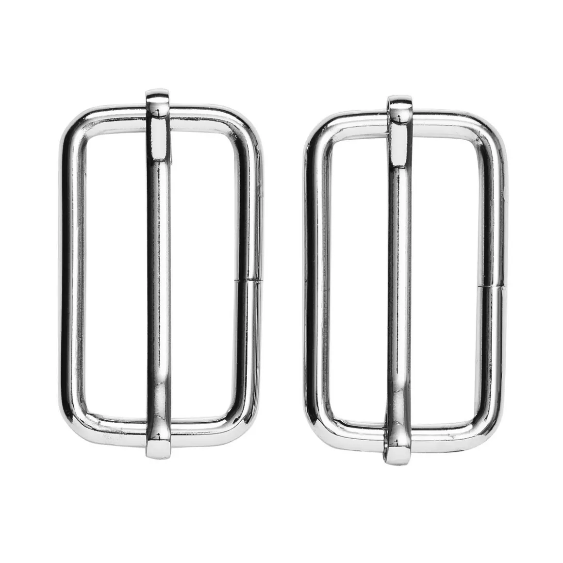 Veskespenne justerbar 2-pakning – 47×23 mm, sølvfarget. Maks rembredde 45 mm
