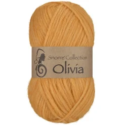 Viking Garn Olivia 50 g mørkegul