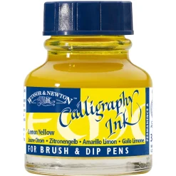 Winsor & Newton Calligraphy Ink, Transparent 30 ml Lemon Yellow 345