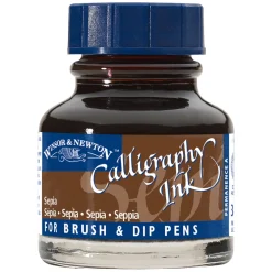 Winsor & Newton Calligraphy Ink, Transparent 30 ml Sepia 609