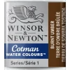 Winsor & Newton Cotman akvarellmaling halvkopp – Burnt Umber 076
