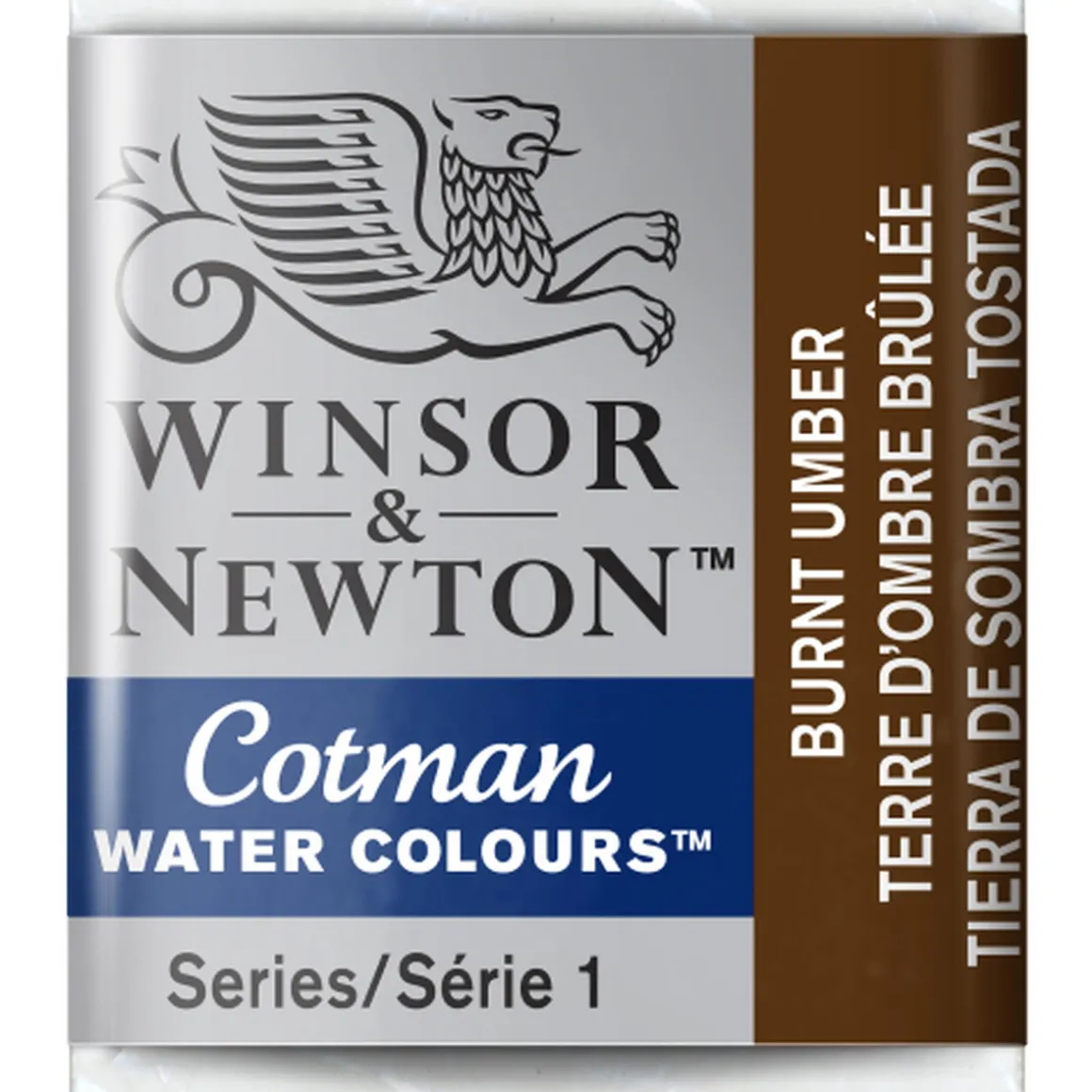Winsor & Newton Cotman akvarellmaling halvkopp – Burnt Umber 076