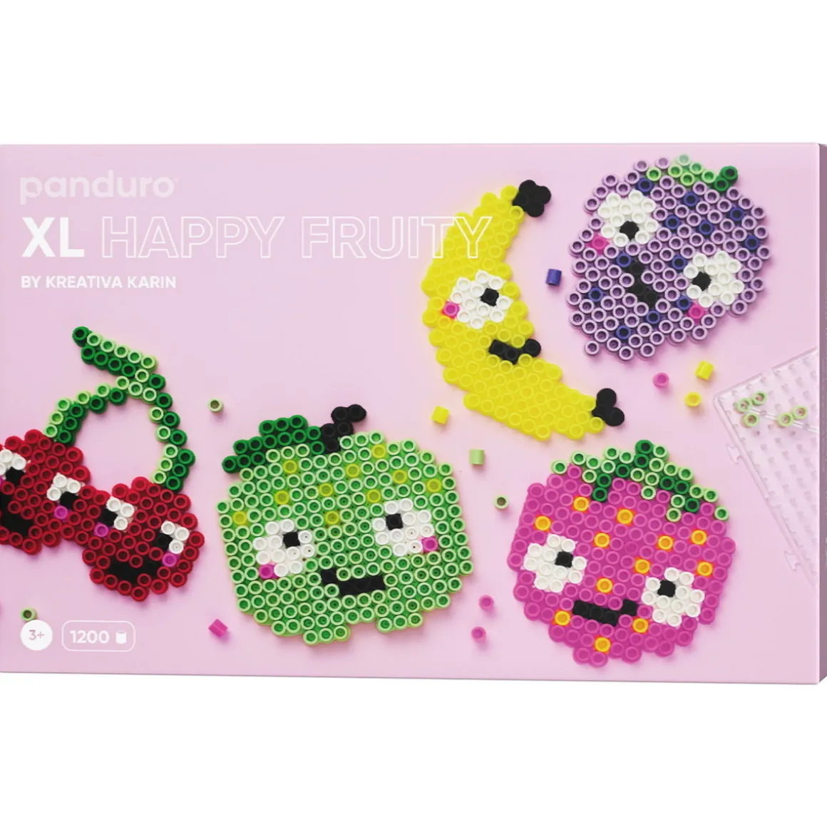 XL Happy Fruity by Kreativa Karin, perle fine frukter med 1000 XL-perler med diameter 9 mm